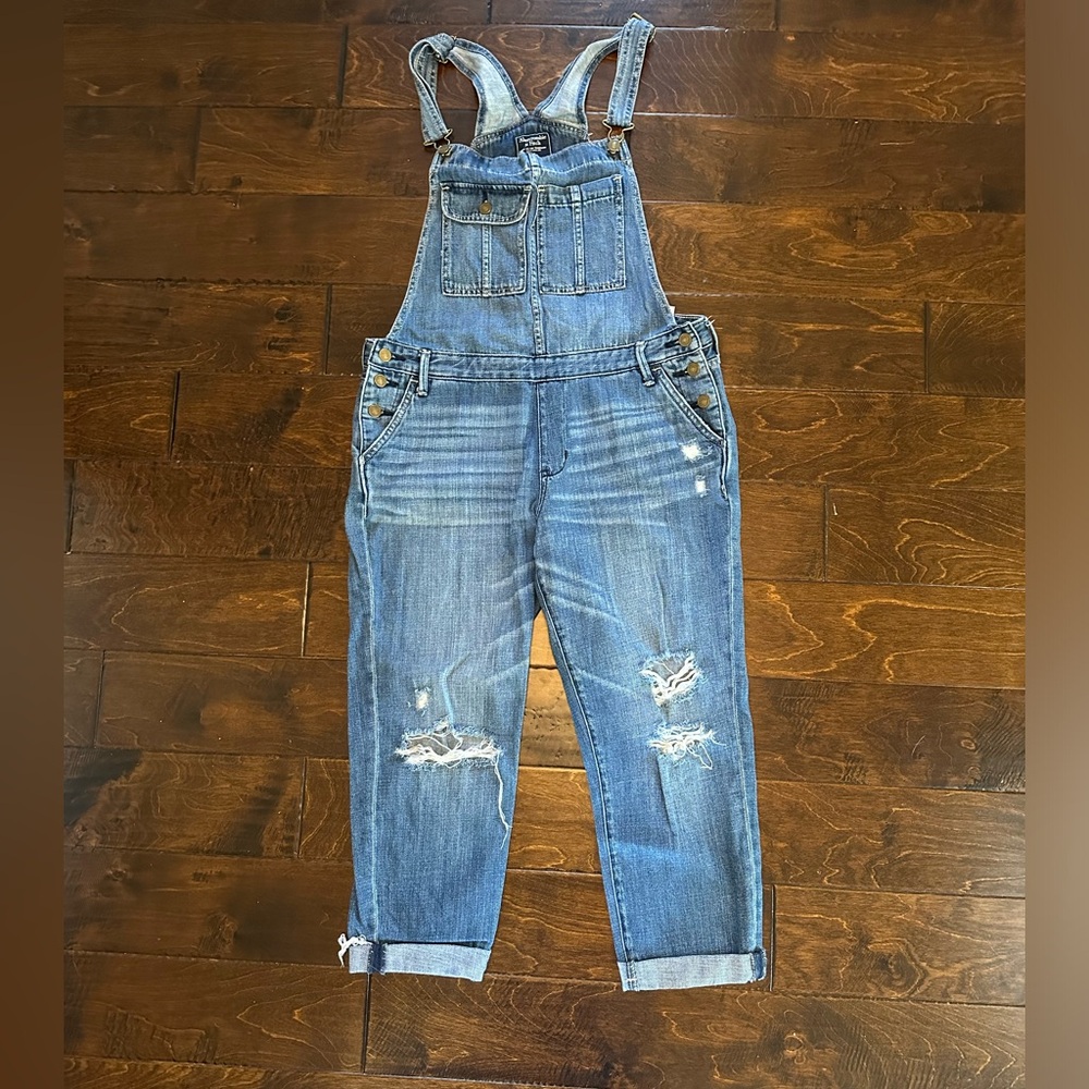 Abercrombie women denim overalls